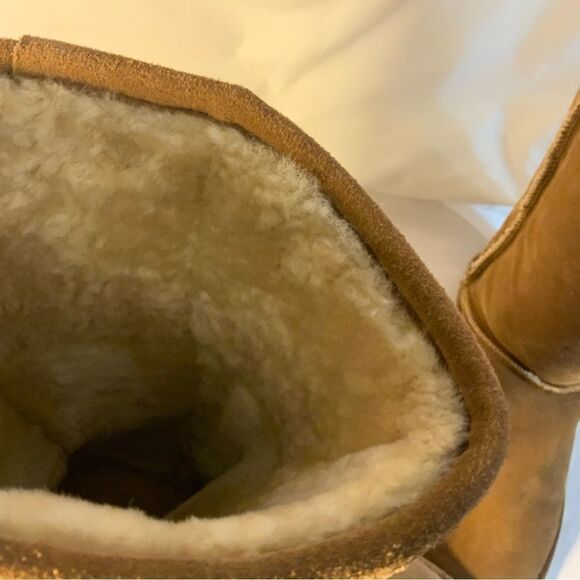 Bjorndal Women Size 8 Mid Calf Boots Sheepskin Lined Leather Tan Fall Winter - Picture 9 of 15